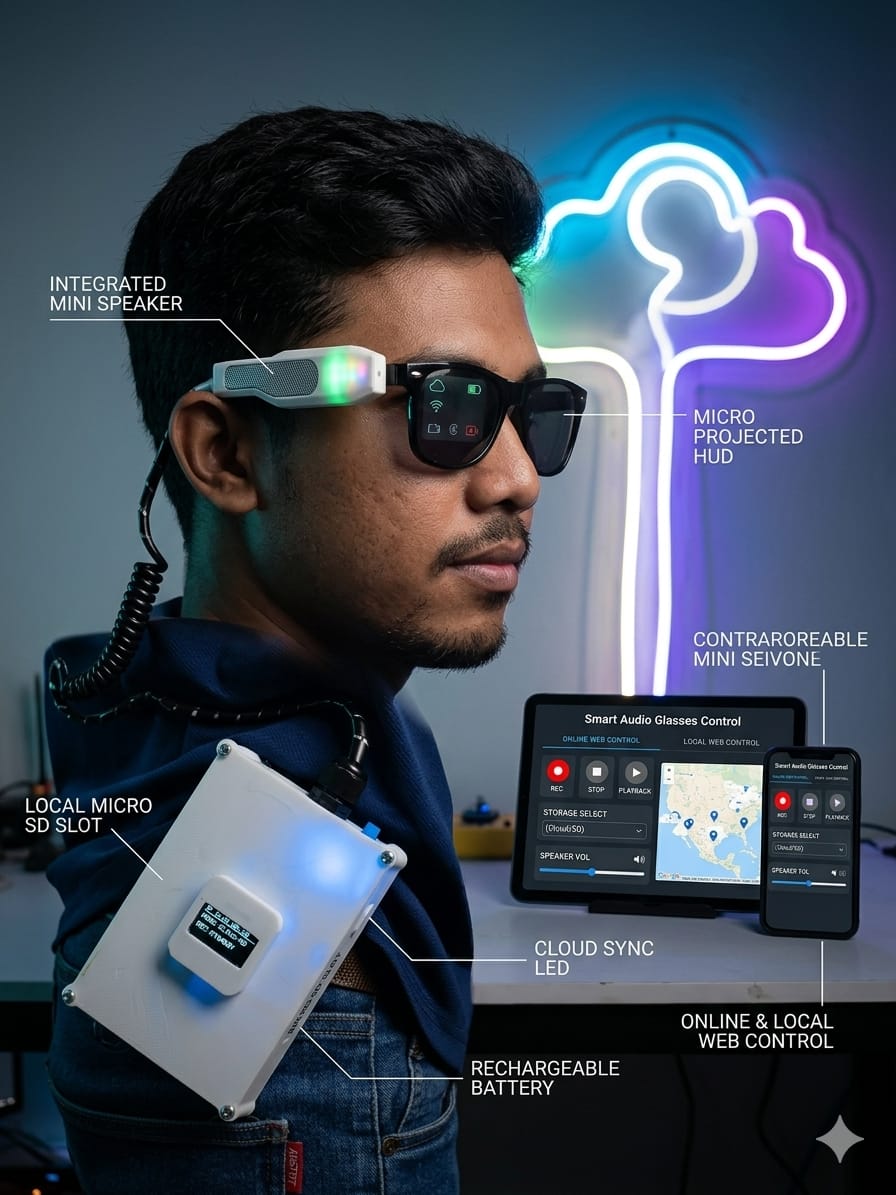 Kacamata Perekam Suara (Smart Voice-Recording Glasses)